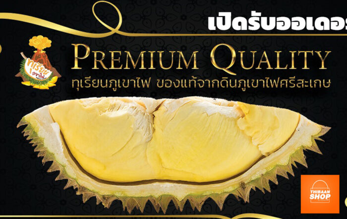 ทุเรียนภูเขาไฟ ซื้อได้ที่ Thibaan Shop